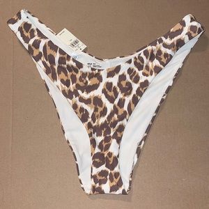 Aerie Leopard Super High Cut Cheekiest Bikini Bottom